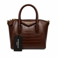 Givenchy Inspired Croc Texture Luxury Top Handle Handbag