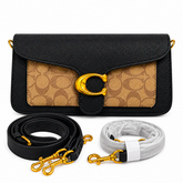 Coach Tabby Signature Shoulder Black Bag
