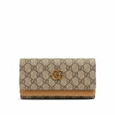 GUCCI Women's Luxury GG Supreme Flap Wallet