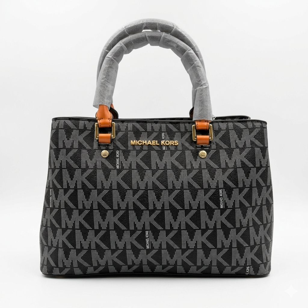 Michael Kors Kimly Large Logo Satchel – Iconic Monogram Top-Handle Shoulder Bag
