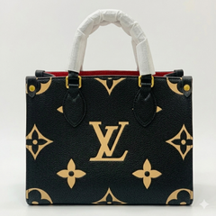 LV OnTheGo PM Tote Bag – Black Monogram Empreinte Giant Leather Handbag
