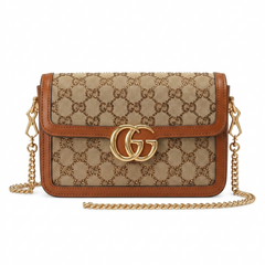 GG Marmont Small Shoulder Bag - Limited Edition Crystal Embellished Canvas and Denim Series
