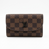 LV Damier Ebene Iris Compact Wallet | Luxury Bi-Fold Card Holder Purse