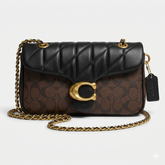 COACH Women's Quilted Leather & Signature Canvas Shoulder Bag