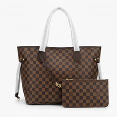 LV Neverfull MM Damier Ebene Tote Bag | Luxury Shoulder Bag with Matching Pouch