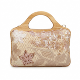 Artisanal Floral Embroidered Wooden Handle Handbag Collection