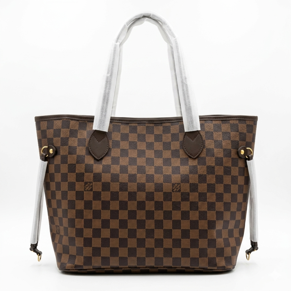 LV Neverfull MM Damier Ebene Tote Bag | Luxury Shoulder Bag with Matching Pouch