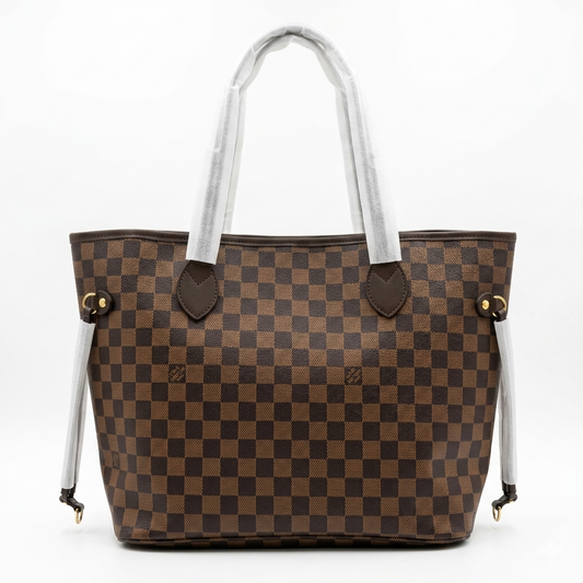 LV Neverfull MM Damier Ebene Tote Bag | Luxury Shoulder Bag with Matching Pouch