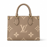 LV OnTheGo PM Tote Bag – Black Monogram Empreinte Giant Leather Handbag