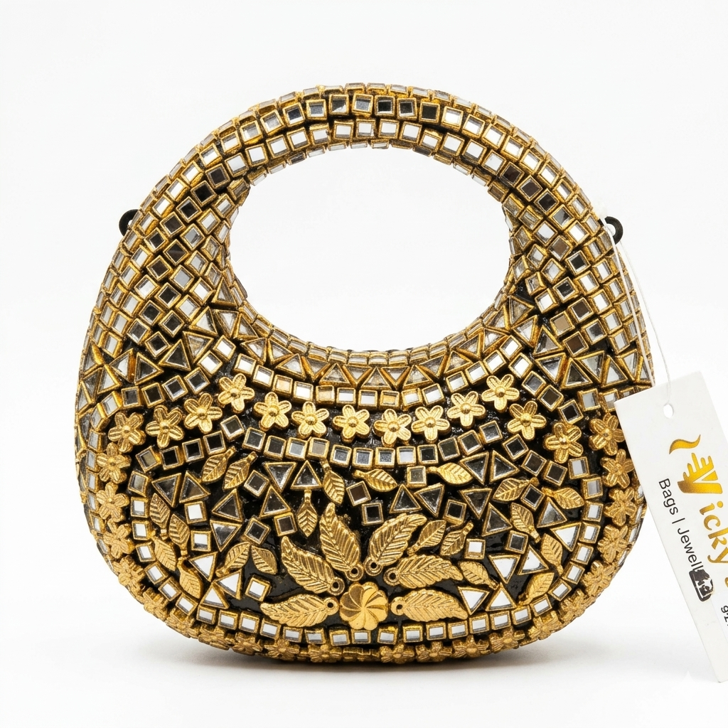 Exquisite Crystal Studded Evening Clutch Bag - Premium Rhinestone Party Handbag
