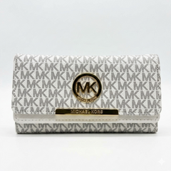MICHAEL KORS Women's Luxury MK Monogram Flap Wallet – Premium Continental Clutch Purse