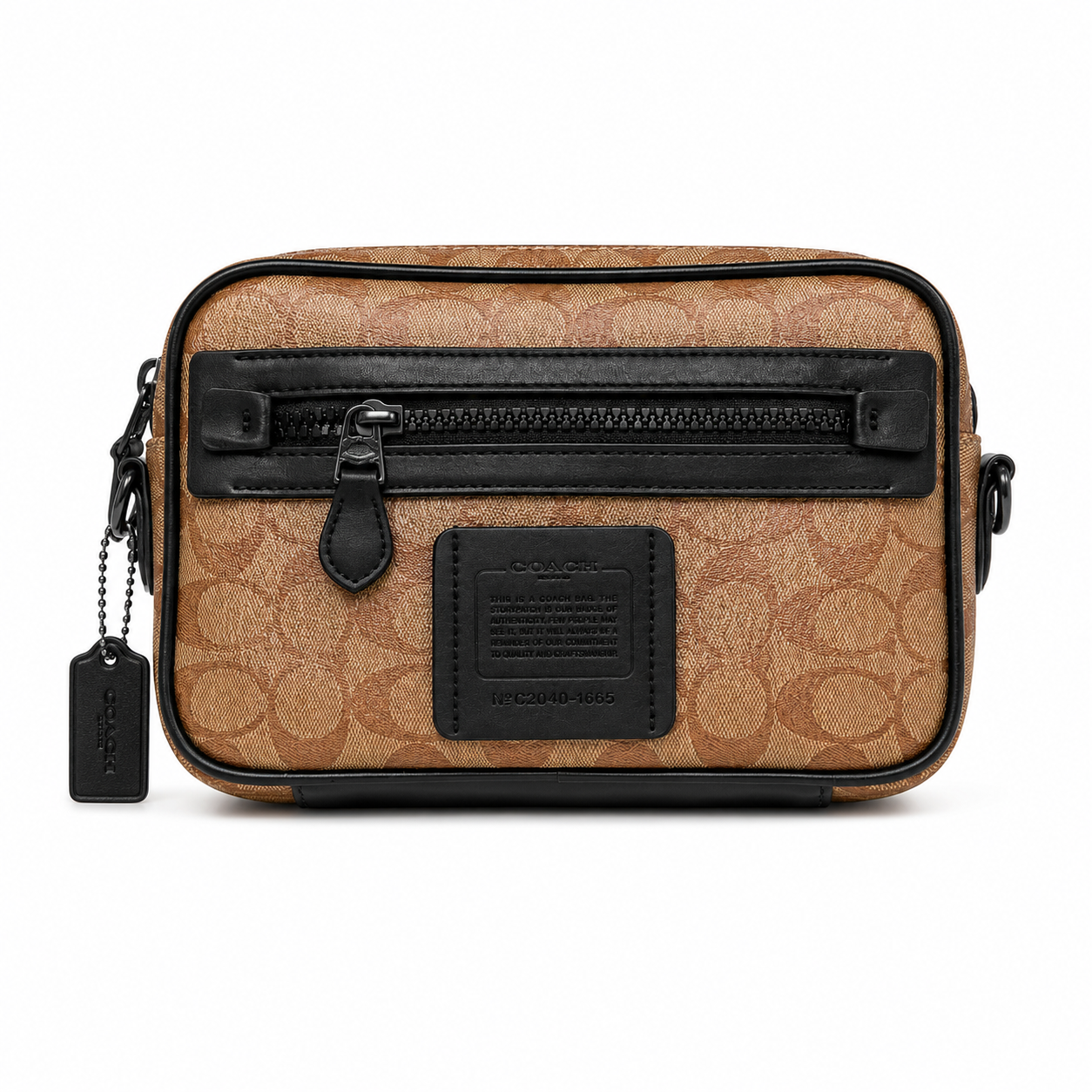 COACH Inspired Signature Crossbody Bag for Men – Premium Leather Style Shoulder Sling Bag