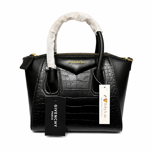 Givenchy Inspired Croc Texture Luxury Top Handle Handbag