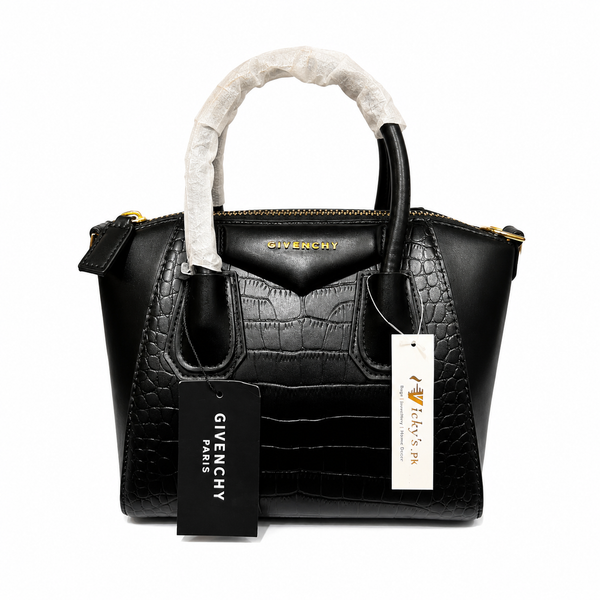 Givenchy Inspired Croc Texture Luxury Top Handle Handbag
