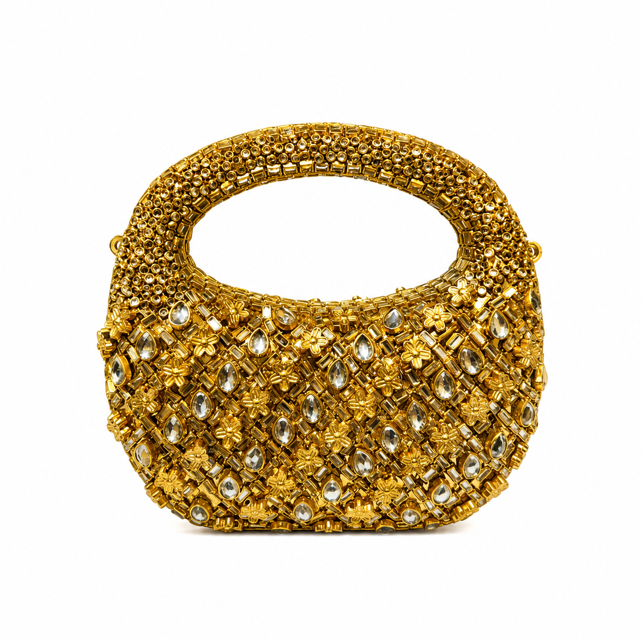 Exquisite Crystal Studded Evening Clutch Bag - Premium Rhinestone Party Handbag