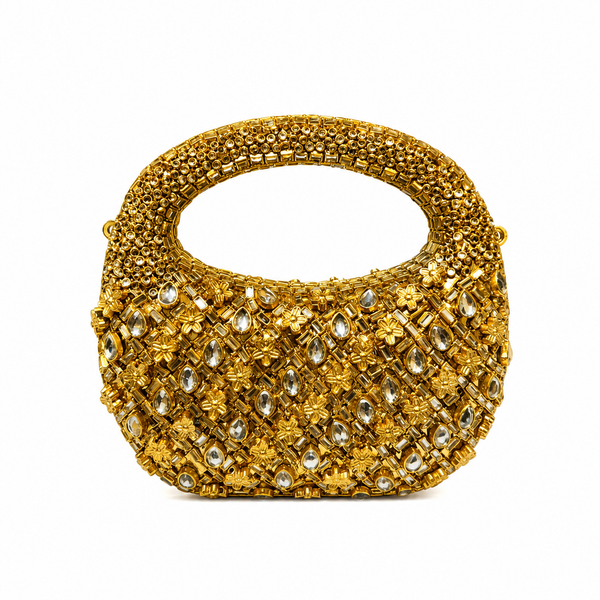 Exquisite Crystal Studded Evening Clutch Bag - Premium Rhinestone Party Handbag