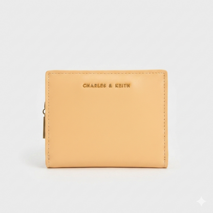 CHARLES & KEITH Women's Mini Top-Zip Snap Button Wallet