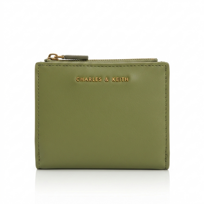 CHARLES & KEITH Women's Mini Top-Zip Snap Button Wallet