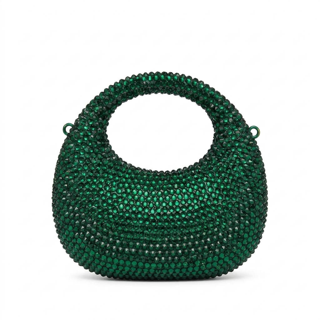 Exquisite Crystal Studded Evening Clutch Bag - Premium Rhinestone Party Handbag