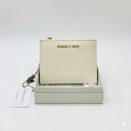 CHARLES & KEITH Women's Mini Top-Zip Snap Button Wallet