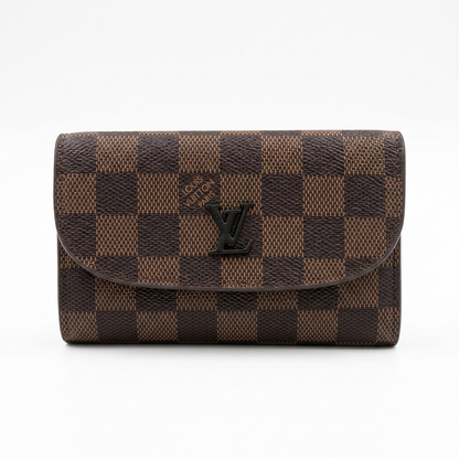 LV Damier Ebene Iris Compact Wallet | Luxury Bi-Fold Card Holder Purse