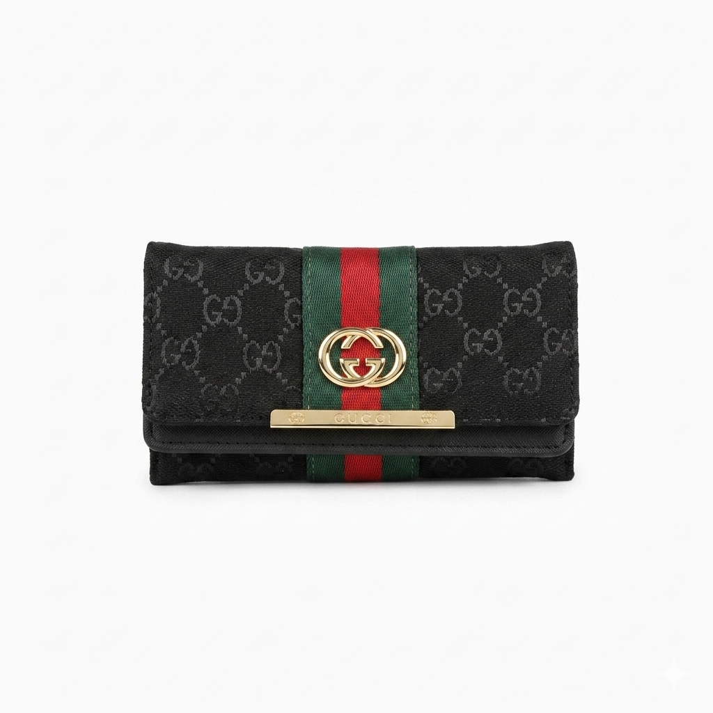 GUCCI Women's Luxury GG Supreme Flap Wallet