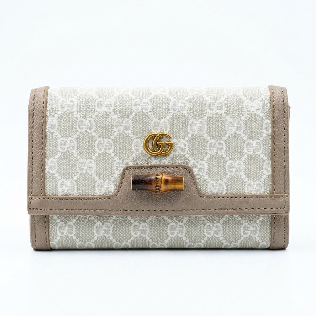 Gucci Bamboo Monogram Canvas Mini Bag & Wallet Collection - Luxury GG Supreme