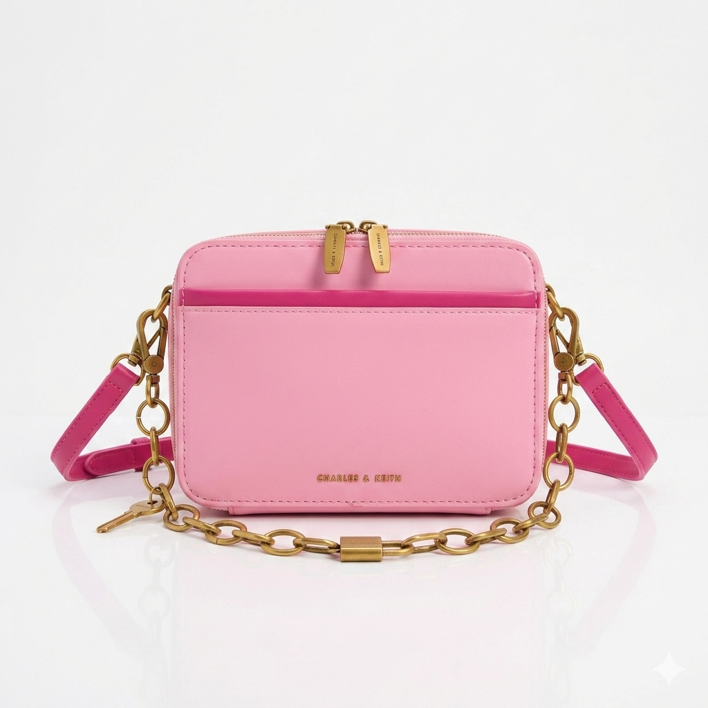 Boxy Dual-Zip Crossbody Bag – Charles & Keith