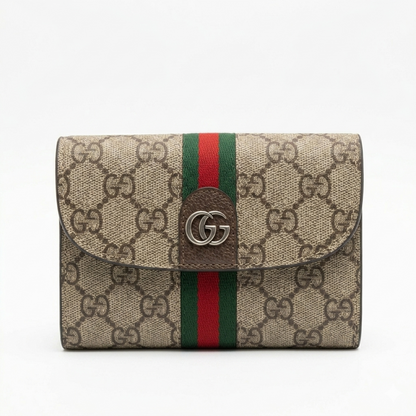 Gucci Ophidia GG Medium Compact Wallet | Luxury Bi-Fold Card Holder & Coin Purse