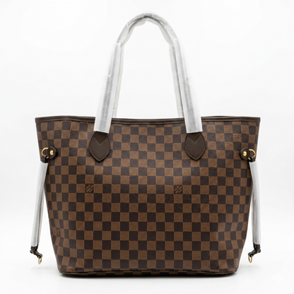 LV Neverfull MM Damier Ebene Tote Bag | Luxury Shoulder Bag with Matching Pouch