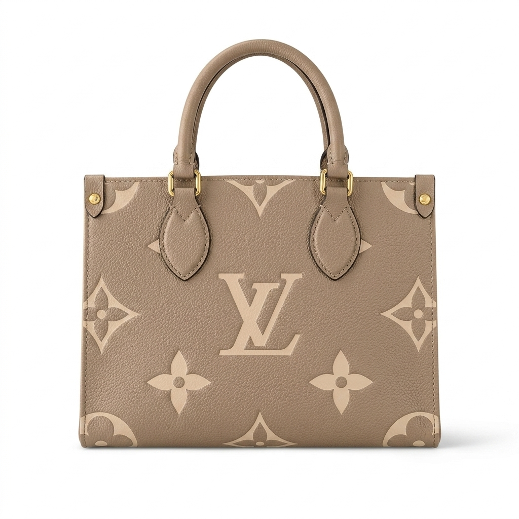 LV OnTheGo PM Tote Bag – Black Monogram Empreinte Giant Leather Handbag