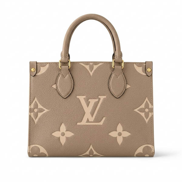 LV OnTheGo PM Tote Bag – Black Monogram Empreinte Giant Leather Handbag