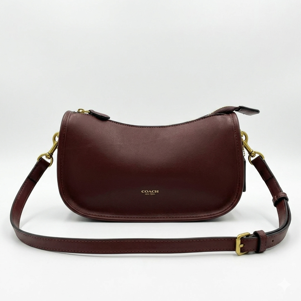 Coach Luxury Black Leather Crossbody Bag – Elegant Designer Style