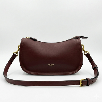 Coach Luxury Black Leather Crossbody Bag – Elegant Designer Style