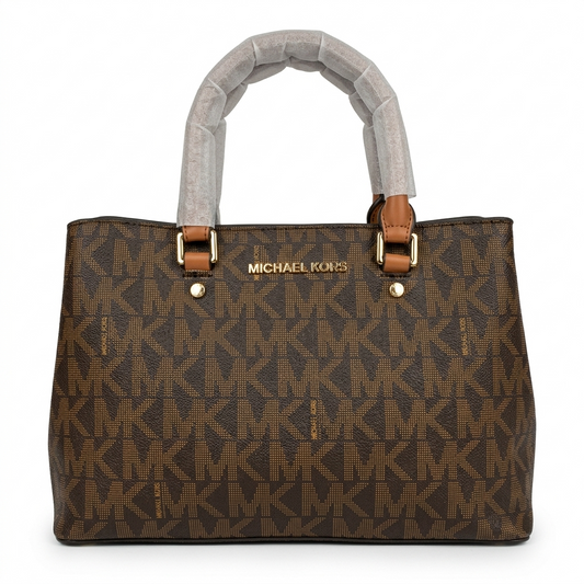 Michael Kors Kimly Large Logo Satchel – Iconic Monogram Top-Handle Shoulder Bag