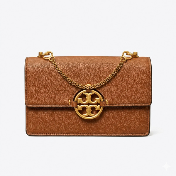 Tory Burch Miller Leather Chain Shoulder Bag for Women – Designer Crossbody Purse