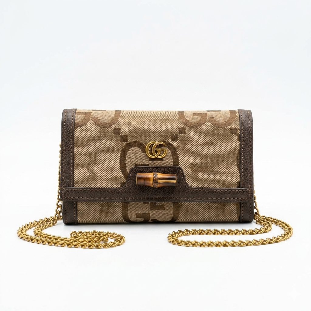 Gucci Bamboo Monogram Canvas Mini Bag & Wallet Collection - Luxury GG Supreme