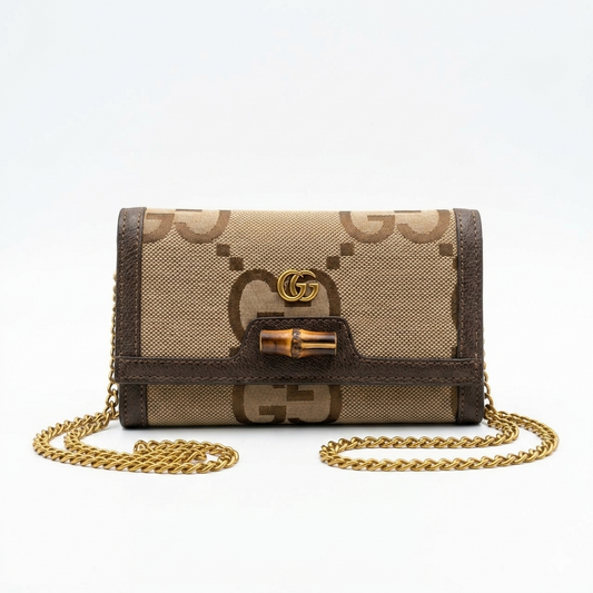 Gucci Bamboo Monogram Canvas Mini Bag & Wallet Collection - Luxury GG Supreme