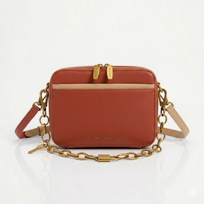 Boxy Dual-Zip Crossbody Bag – Charles & Keith