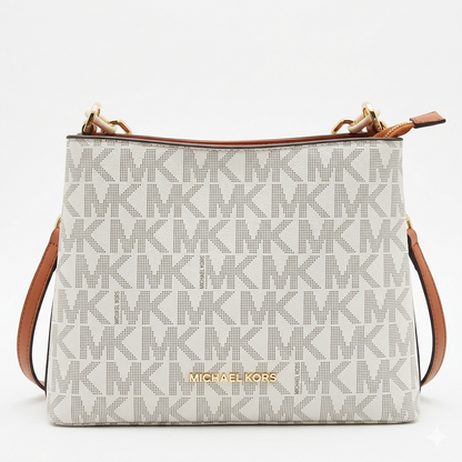 Michael Kors Jet Set Large Logo Shoulder Bag – Iconic Monogram Top-Handle Handbag
