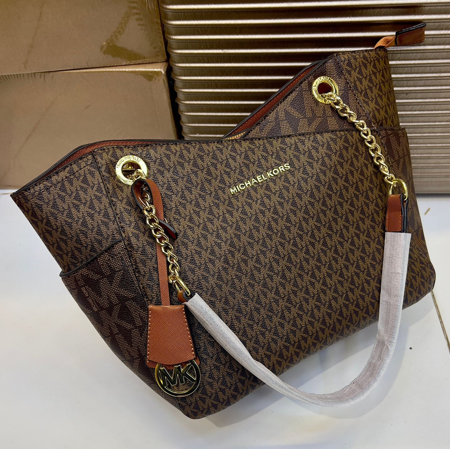 Luxury MK Tote Bag – Elegant Chain Handle Shoulder Bag