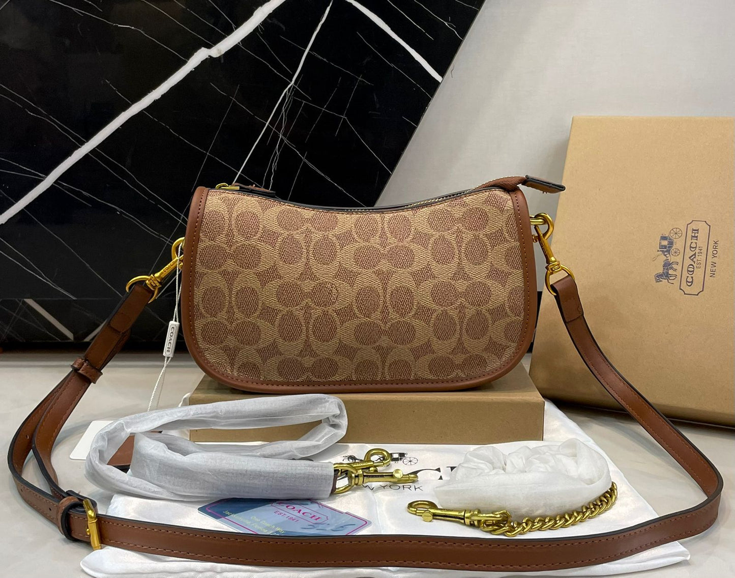 Coach Luxury Black Leather Crossbody Bag – Elegant Designer Style