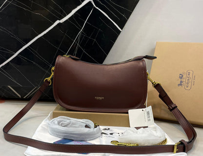 Coach Luxury Black Leather Crossbody Bag – Elegant Designer Style