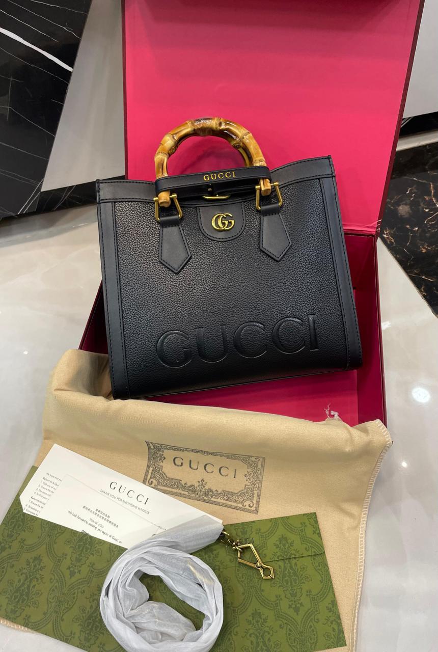 Luxury Floral Bamboo Handle Tote Bag for Women