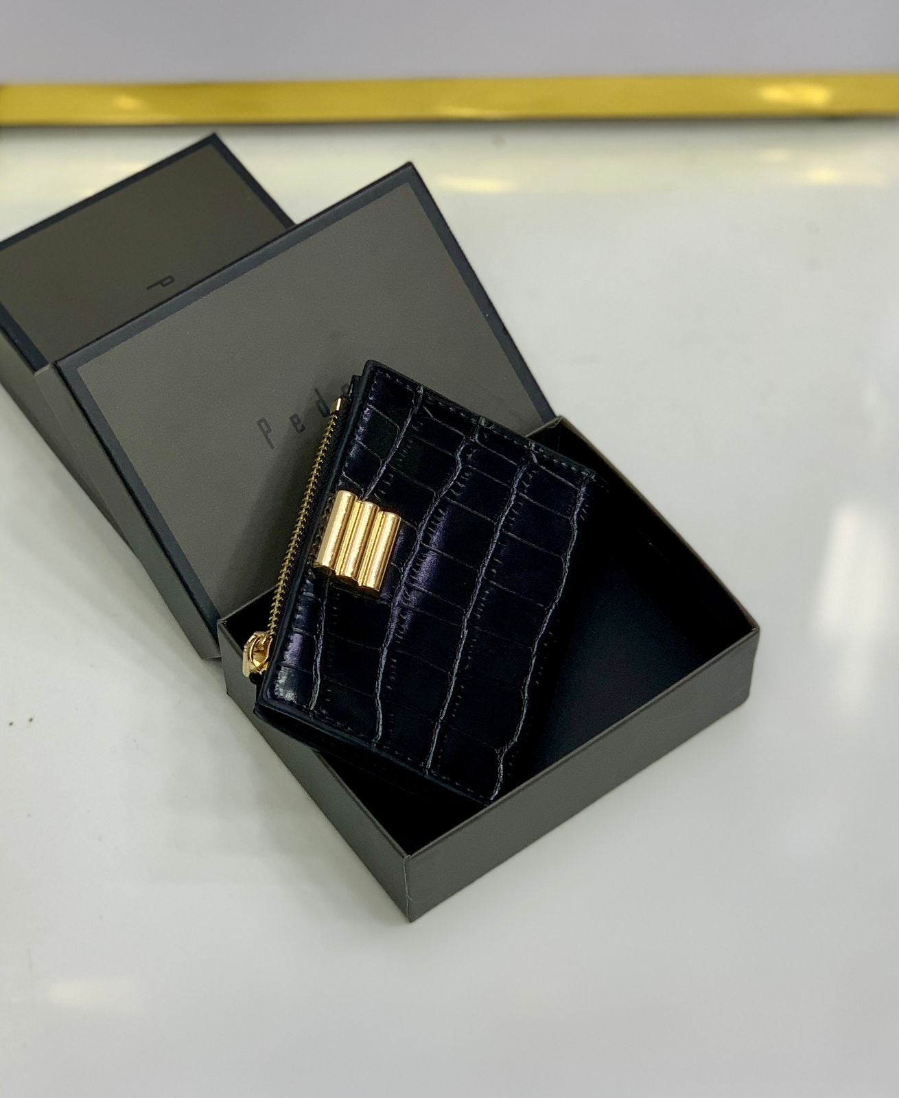 Luxury Croc Texture Mini Wallet