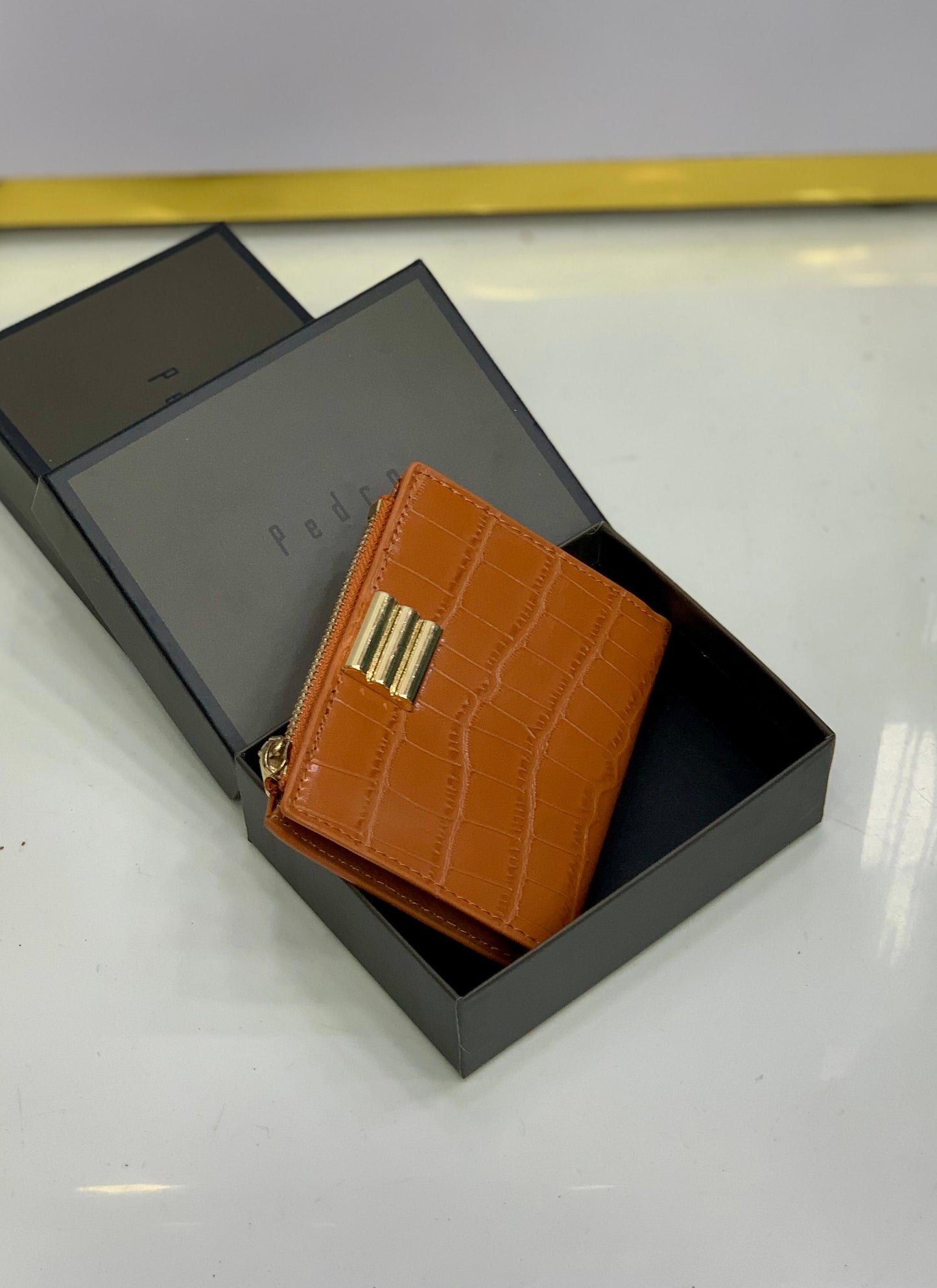 Luxury Croc Texture Mini Wallet