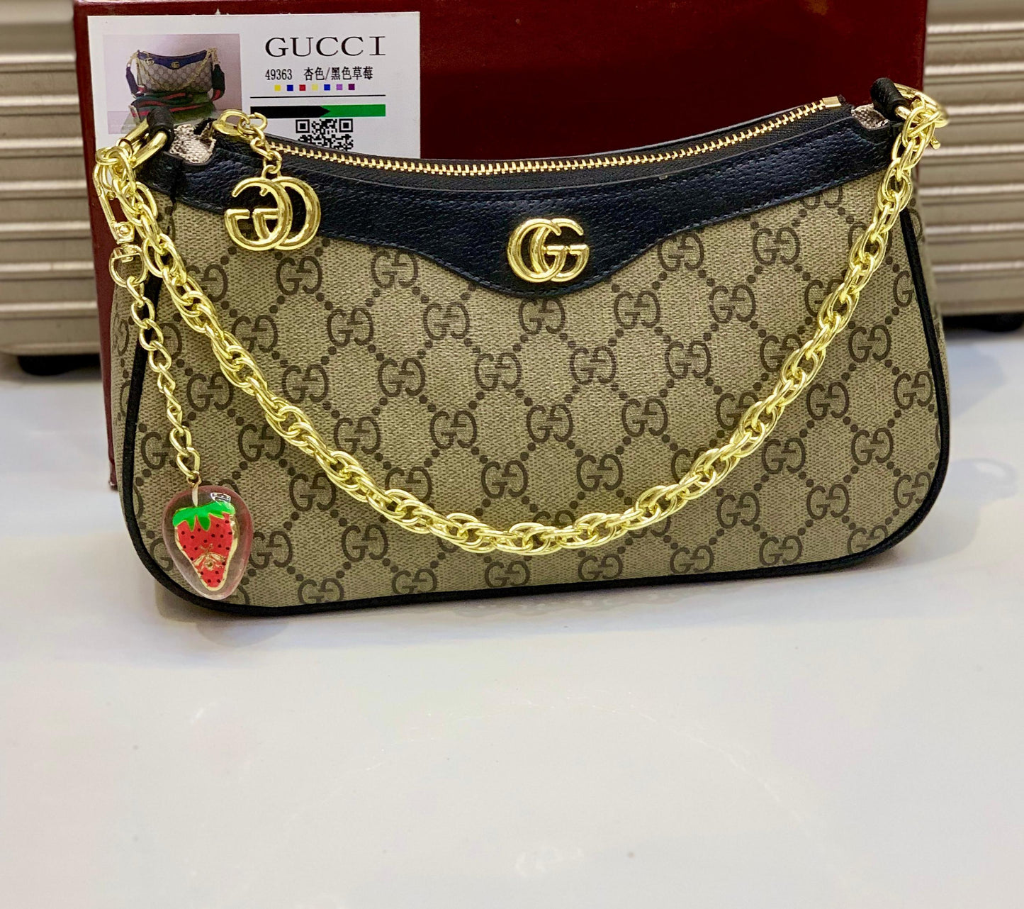 Women’s Luxury Monogram Shoulder Bag with Chain | Stylish Handbag