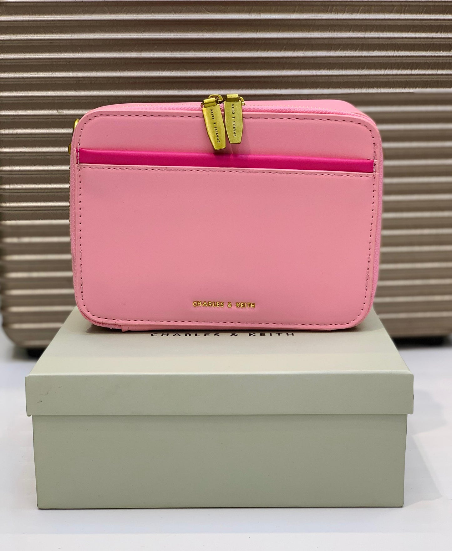 Boxy Dual-Zip Crossbody Bag – Charles & Keith