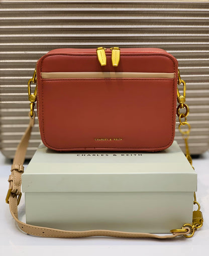 Boxy Dual-Zip Crossbody Bag – Charles & Keith