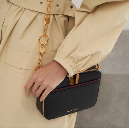 Boxy Dual-Zip Crossbody Bag – Charles & Keith